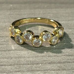 NWOT-Gold Filled CZ Band Ring | Size 8 | Timeless Sparkle